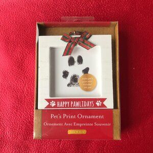 Kate & Milo Christmas Pet Pawprint Frame Ornament Happy Pawlidays Ink Pad
